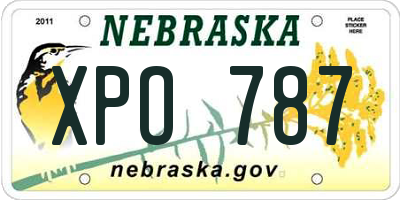 NE license plate XPO787