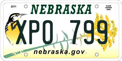 NE license plate XPO799