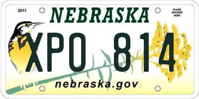 NE license plate XPO814