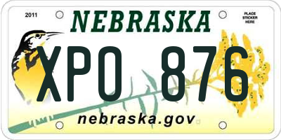 NE license plate XPO876