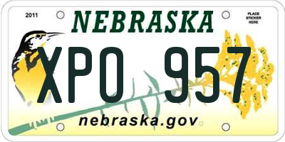 NE license plate XPO957