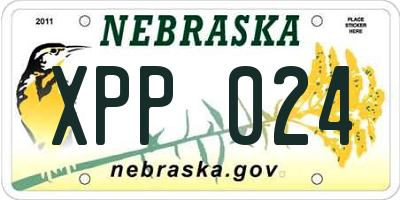 NE license plate XPP024