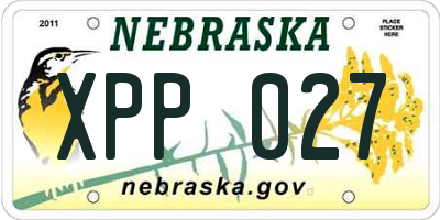 NE license plate XPP027