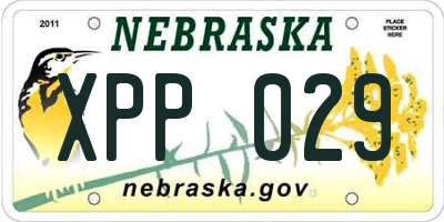 NE license plate XPP029
