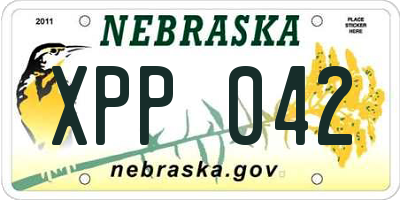 NE license plate XPP042