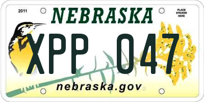 NE license plate XPP047