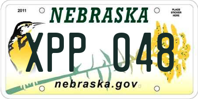 NE license plate XPP048
