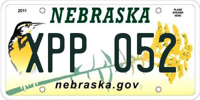 NE license plate XPP052