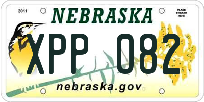 NE license plate XPP082