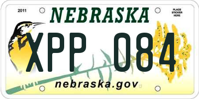 NE license plate XPP084