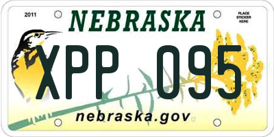 NE license plate XPP095