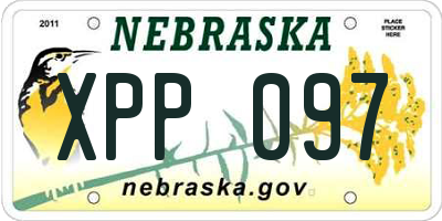 NE license plate XPP097