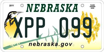 NE license plate XPP099