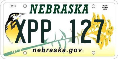NE license plate XPP127
