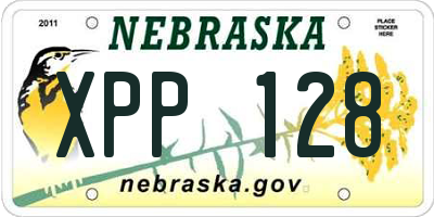 NE license plate XPP128