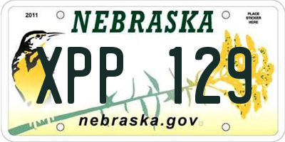 NE license plate XPP129