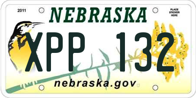 NE license plate XPP132