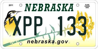NE license plate XPP133