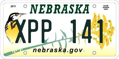 NE license plate XPP141