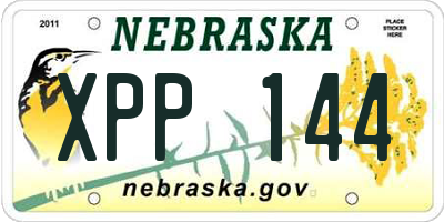 NE license plate XPP144