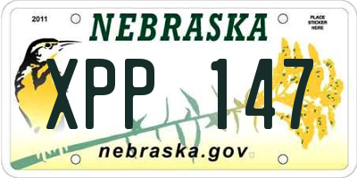 NE license plate XPP147
