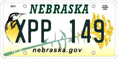 NE license plate XPP149