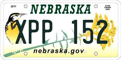 NE license plate XPP152