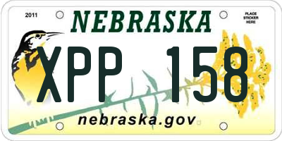 NE license plate XPP158