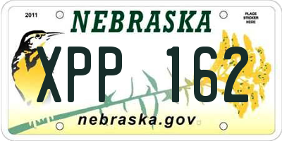 NE license plate XPP162