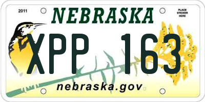NE license plate XPP163