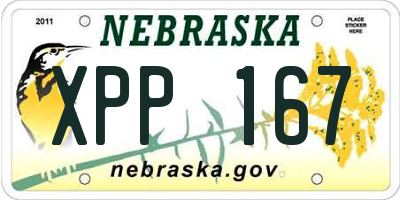 NE license plate XPP167