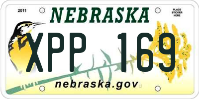 NE license plate XPP169