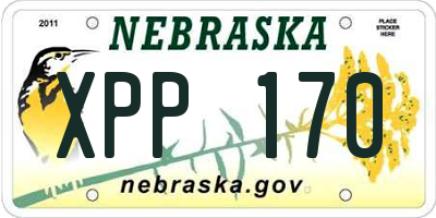 NE license plate XPP170