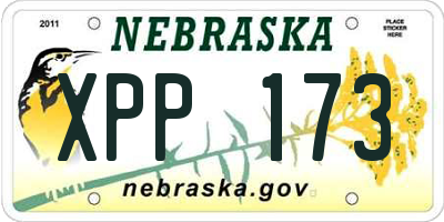 NE license plate XPP173