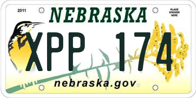 NE license plate XPP174