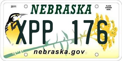 NE license plate XPP176