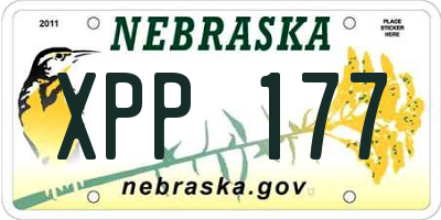 NE license plate XPP177