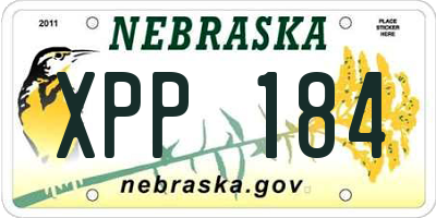 NE license plate XPP184