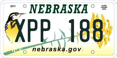 NE license plate XPP188
