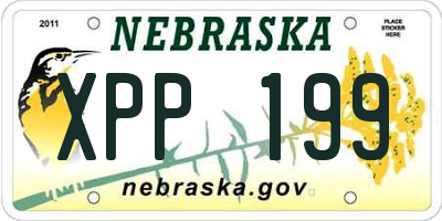 NE license plate XPP199