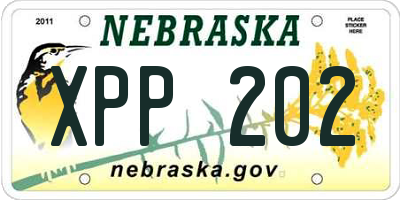 NE license plate XPP202