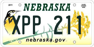 NE license plate XPP211
