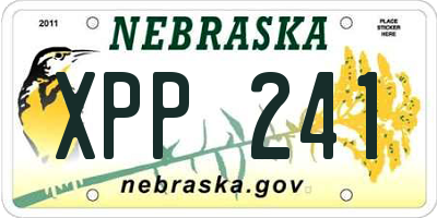 NE license plate XPP241