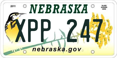NE license plate XPP247