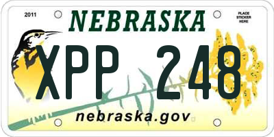 NE license plate XPP248