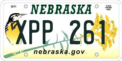NE license plate XPP261