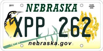 NE license plate XPP262