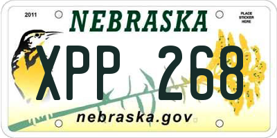 NE license plate XPP268