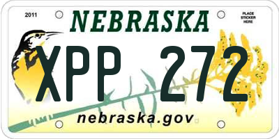 NE license plate XPP272