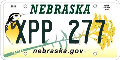 NE license plate XPP277